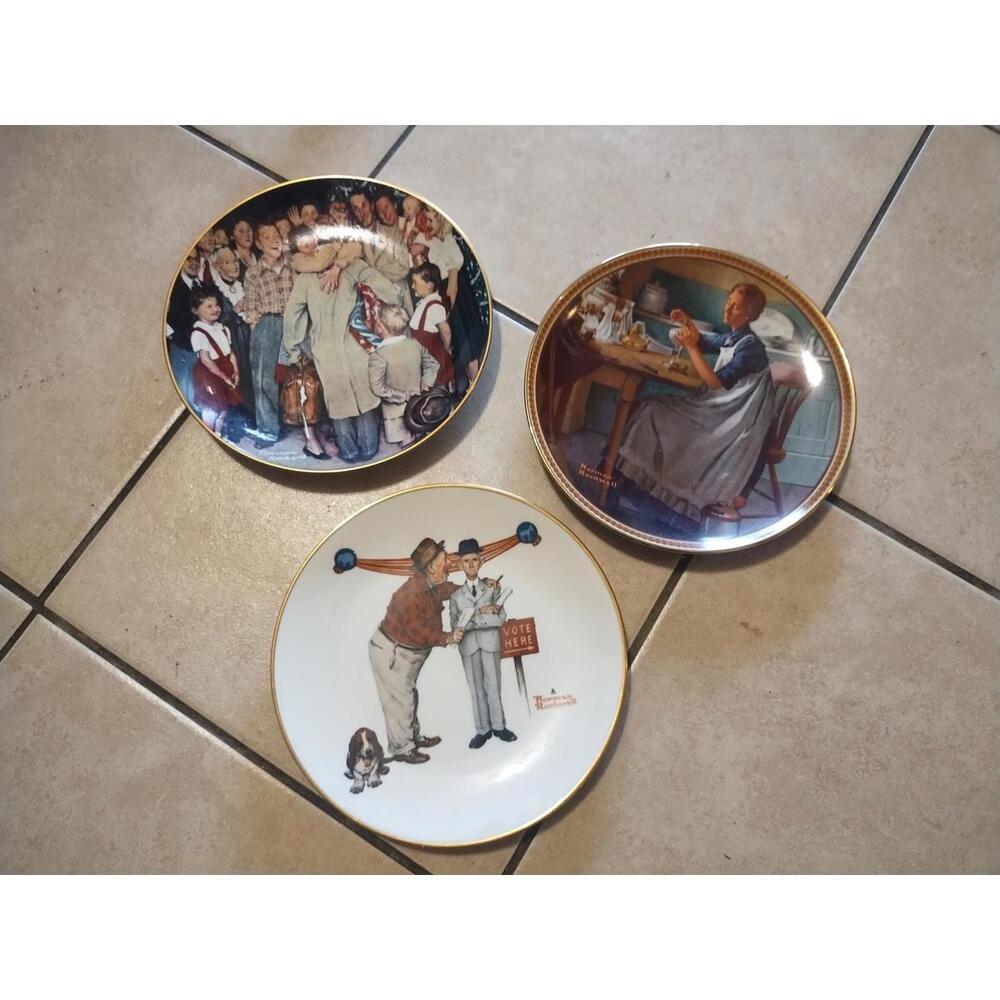 Vintage Norman Rockwell Gorham collector's‎ plates